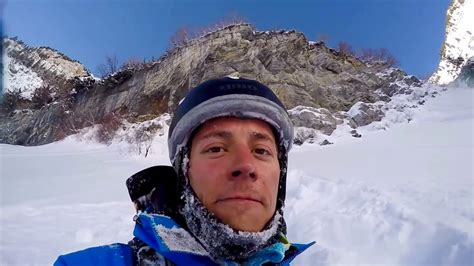 Skier Survives Fall Off 150 Foot Cliff Youtube