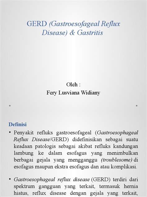 Patofisiologi Gerd Dan Gastritis Pdf