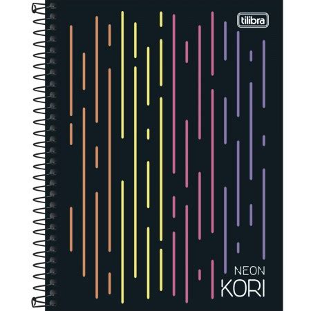 Caderno Esp Colegial CD 1x1 80Fls Neon Kori Tilibra PAPELARISSA