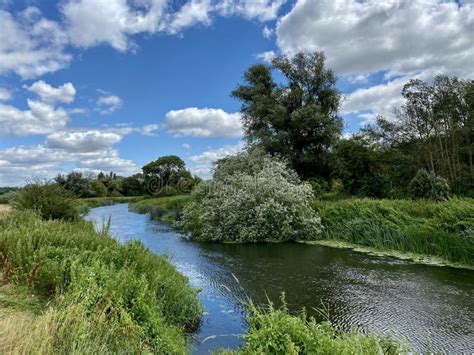 River Great Ouse Houghton Huntingdon England River Under Blue