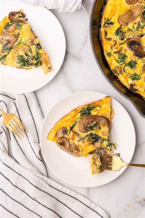 Spinach Mushroom Frittata Oh My Veggies