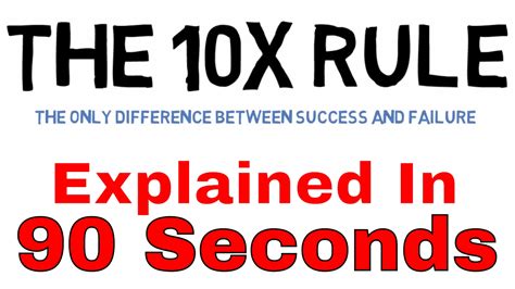 The 10x Rule By Grant Cardone Explained In 90 Seconds Youtube