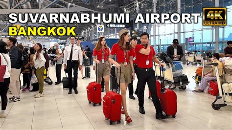 Bangkok Suvarnabhumi Airport Walking Tour Thailand S Busiest