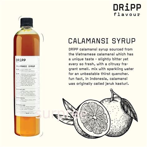 Jual DRiPP Calamansi Syrup Perasa Minuman Berbentuk Sirup Jeruk