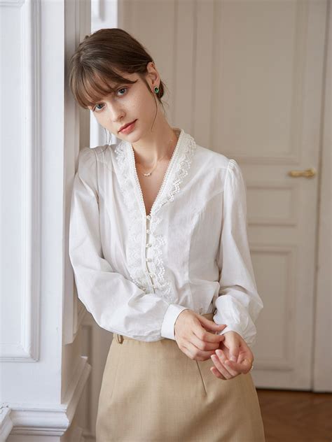 Chemise Avec Perles Vintage Style Blouses Fall Fashion Trends