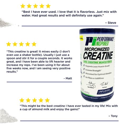 Pure Micronized Creatine Monohydrate (99.9%) | Performance Inspired ...