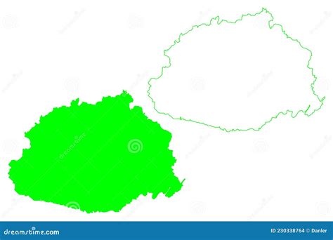 Viti Levu Island Melanesia, Republic of Fiji Map Vector Illustration, Scribble Sketch Viti Levu ...