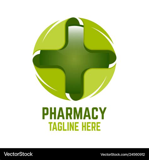 Modern Cross Pharmacy Logo Royalty Free Vector Image