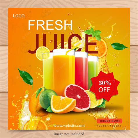 Premium Vector Fresh Juice Shop Poster Banner Simple Design For