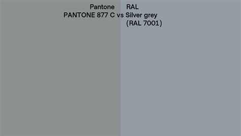 Pantone C Vs Ral Silver Grey Ral Side By Side Comparison