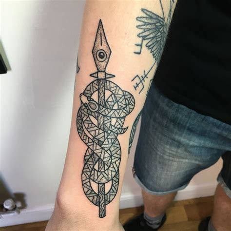 Odins Spear With The World Serpent Done At Memento Mori In Lincoln