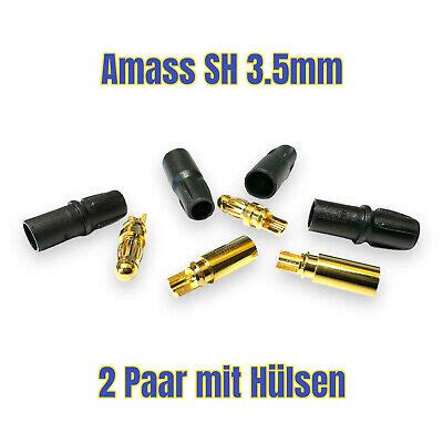 Paar Amass Sh Mm Mm Goldstecker Mit H Lsen Stecker Buchse A