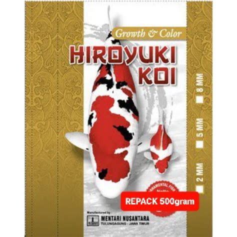 Jual Hiroyuki Koi Growth Color Gram Pelet Pakan Koi Koki Ikan Hias