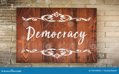 Street Sign To Democracy Stock Photo Image Of Signpost 149144546