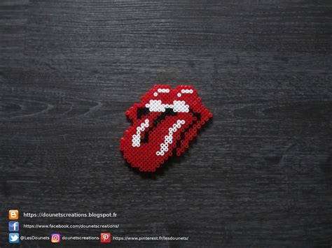 The Rolling Stones Logo Perles Hama The Rolling Stones Logo Perler