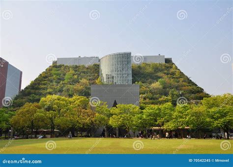 Front View Of Acros Fukuoka Prefectural International Hall Editorial