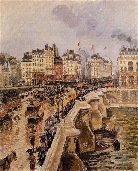 The Pont Neuf Rainy Afternoon 1901 Camille Pissarro WikiArt Org