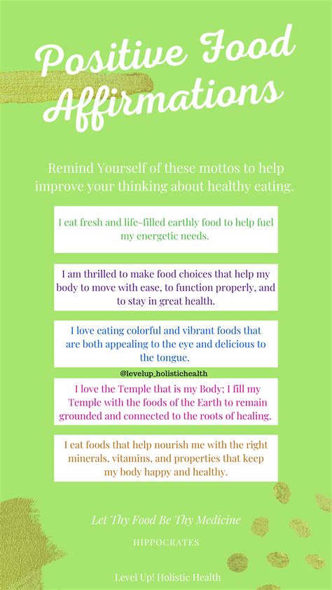 Positive Food Affirmations