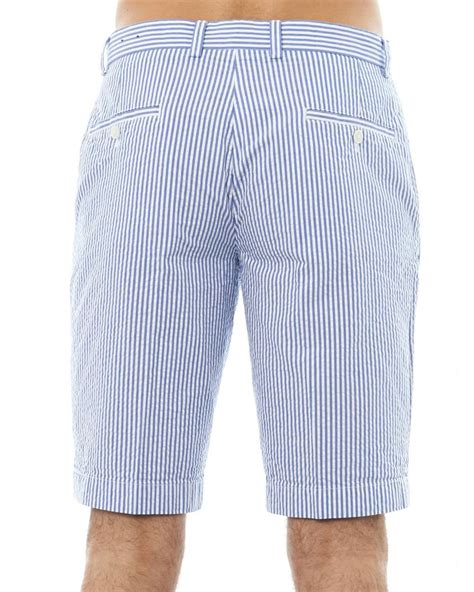 Brooks Brothers Striped Seersucker Shorts In Blue For Men Lyst