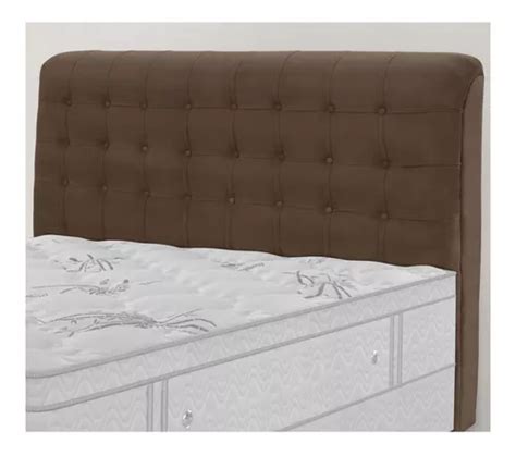 Cabeceira De Cama Box Simbal Dama Queen Cm X Cm Suede Marrom