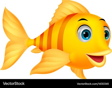 Cute fish cartoon Royalty Free Vector Image - VectorStock