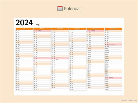 Kalendar 2024 Mit Feiertage In Zug Schweiz Ganzjahreskalender