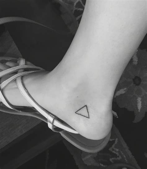 Small triangle outline ankle tattoo | Ankle tattoo, Nautical tattoo ...