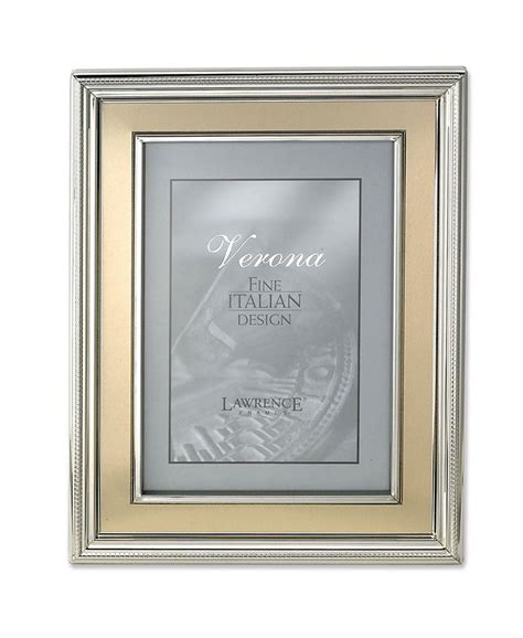 Lawrence Frames Silver Plated Metal Picture Frame Brushed Gold Inner