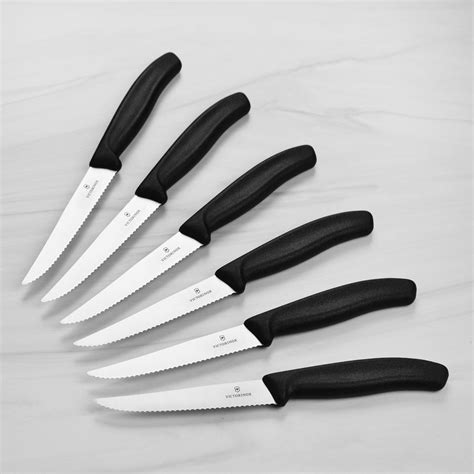 Victorinox Serrated Steak Knife Set 6 Piece Swiss Classic Cutlery