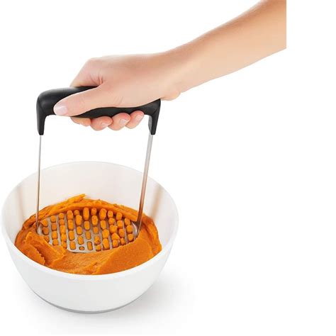 Oxo Smooth Potato Masher Large Handle Helps Alleviate Hand Pressure