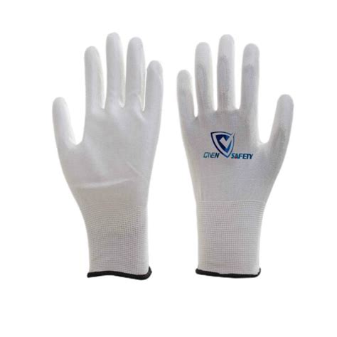 G White Pu Coated Garden Safety Gloves Givensafety