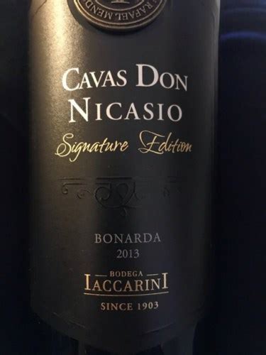 Bodega Iaccarini Cavas Don Nicasio Signature Edition Bonarda Vivino