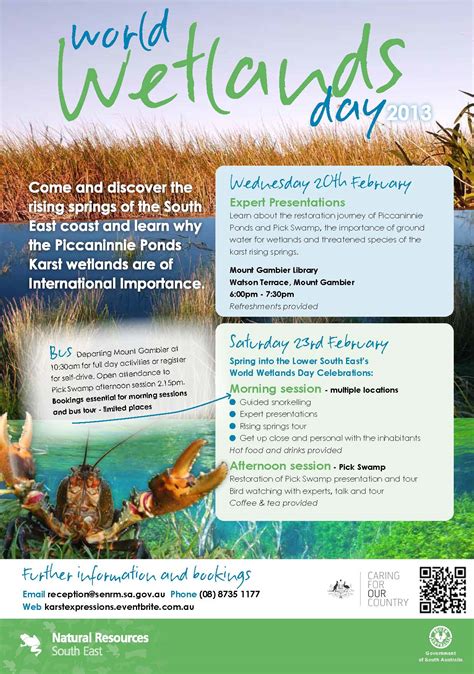 World Wetland Day Event In Mount Gambier And The Coastal Rising Springs