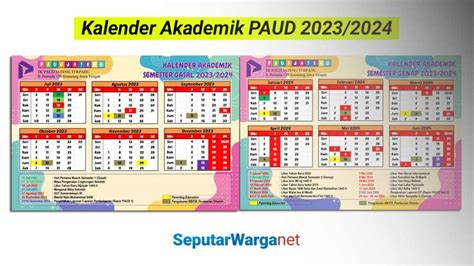 Dapatkan Kalender Akademik PAUD 2023 2024 Bisa Di Edit TK KB TPA