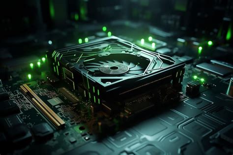 Premium Photo | Modern green GPU graphic card