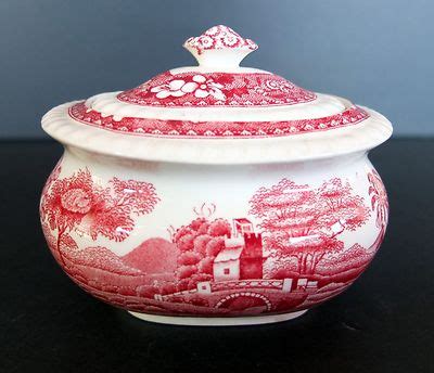 Antique Copeland Spode Pink Tower Sugar Bowl And Lid With Old Mark