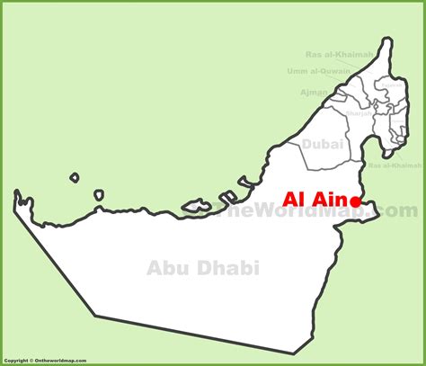 Al Ain location on the UAE (United Arab Emirates) Map - Ontheworldmap.com