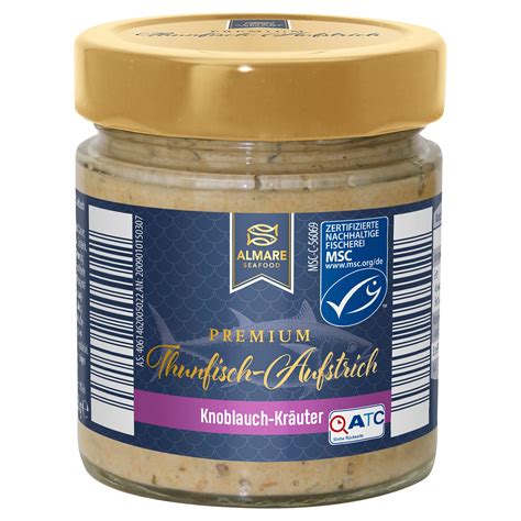 ALMARE SEAFOOD Thunfisch Aufstrich 185 g Kräuter Knoblauch ALDI SÜD