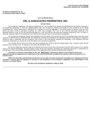 Cbl Associates Properties Inc Cloudfront Net Doc Template Pdffiller