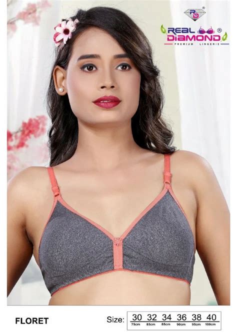 Non Padded Cotton Floret Mold B Cup Bra Plain At Rs 104 Piece In