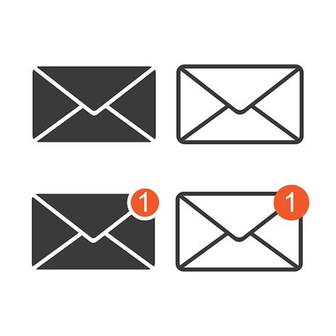 Conjunto De Iconos De Correo Sobre De Correo Electr Nico Icono Plano