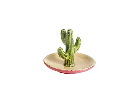 Cactus Ring Holder Burst Of Butterflies