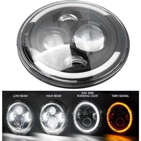 Phare rond 150W 7 pouces Voiture LED Ange oeil Lumière Halo Light DRL