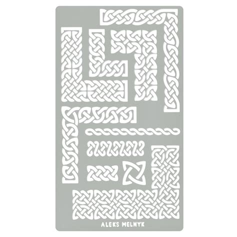 Buy Aleks Melnyk 36 1 Small Border Stencil For Scrapbooking Celtic