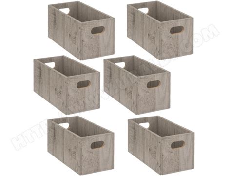 Lot De Bo Tes De Rangement Rectangulaire En Mdf L X H Cm