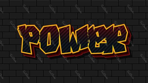 D Graffiti Text Effect Premium Vector File