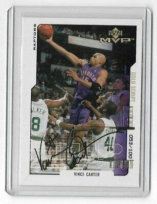 Vince Carter Upper Deck Mvp Gold Script Raptors Ebay