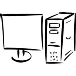 Small Computer Monitor Vector Clip Art Public Domain Vectors