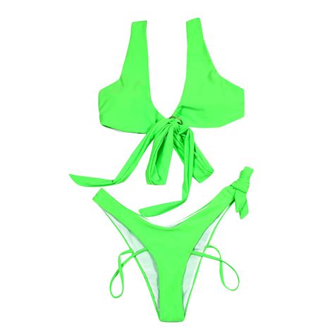 Teocary Summer Swimsuit Female Two Piece Bikini Sexy Concise Swimsuit