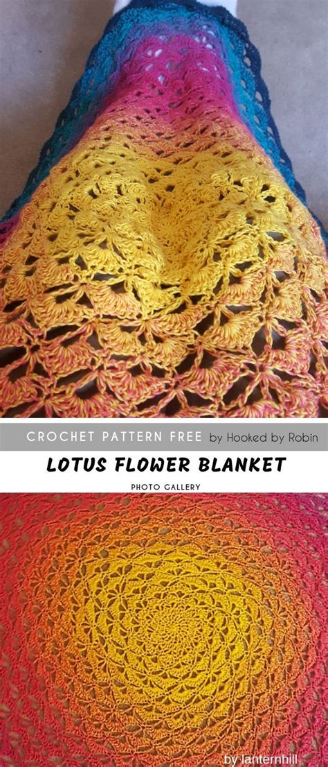 Lotus Flower Crochet Blanket FREE | Crochet for beginners blanket ...